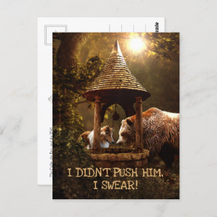 Cartão Postal O Collie, o Rapaz e o Bem - Engraçado