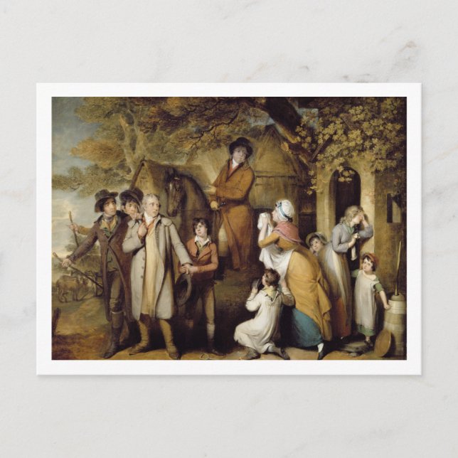 Cartão Postal O comissário de bordo severo, ou inquilino infeliz (Frente)