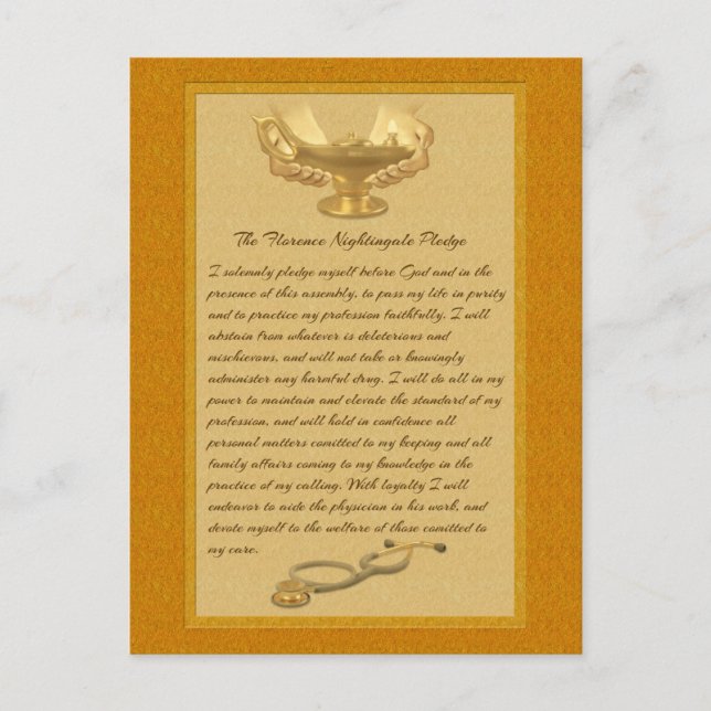 Cartão Postal O Compromisso Florence Nightingale (Frente)