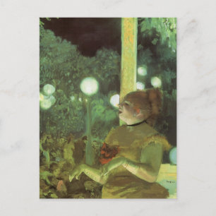 Cartão Postal O concerto de café de Edgar Degas, Vintage Fine A