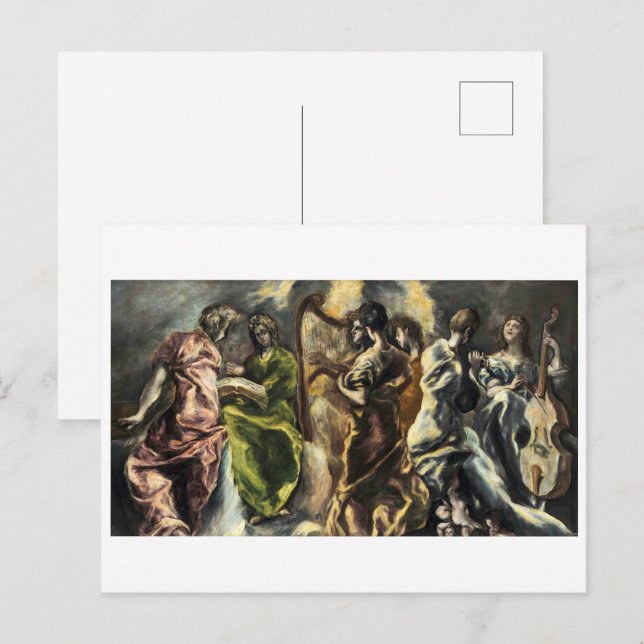 Cartão Postal O concerto dos anjos | El Greco | (Frente/Verso)