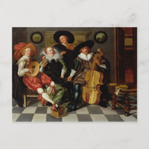 Cartão Postal O Concerto (óleo sobre painel)