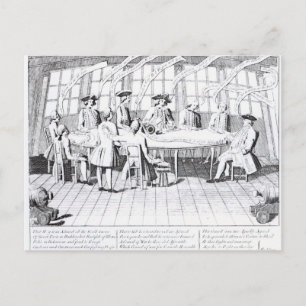 Cartão Postal O Conselho de Guerra em 1756