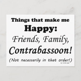 Cartão Postal O Contrafagote Me Faz Feliz