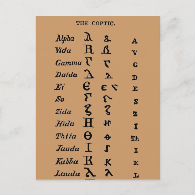 Cartão Postal O Copta (Frente)