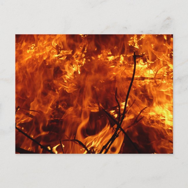Cartão Postal O Coração do Cartaz de Fogo (Frente)
