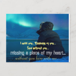 Cartão Postal O Coração do Solitário Triste Ausente Partiu