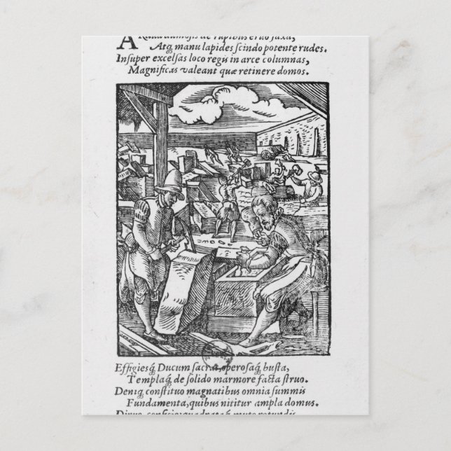 Cartão Postal O cortador de pedra (Frente)