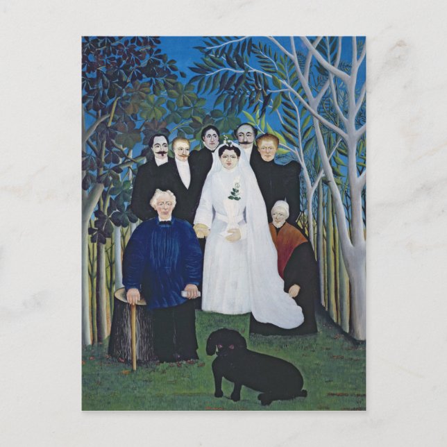 Cartão Postal O cortejo de noivos, c.1905 (Frente)