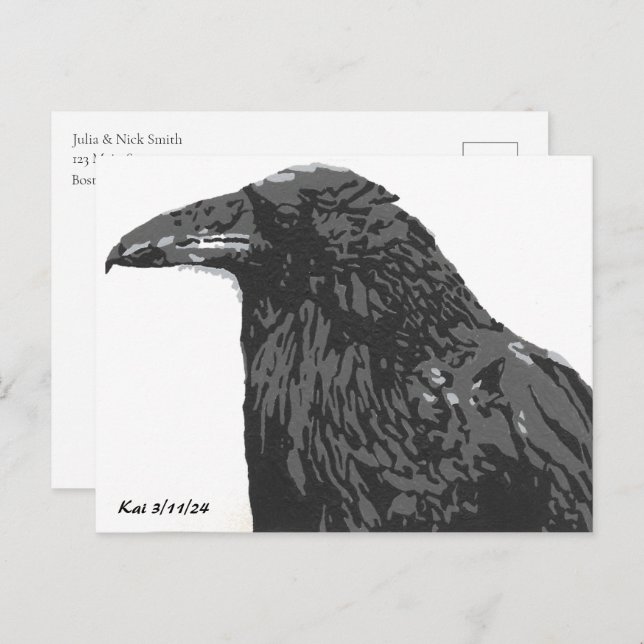 Cartão Postal O Corvo (Frente/Verso)