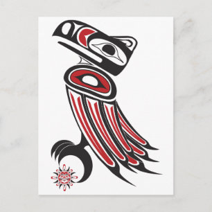 Cartão Postal O corvo rouba o sol