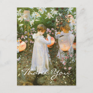 Cartão Postal O cravo do Sargent, Lily, Lily, Rosa