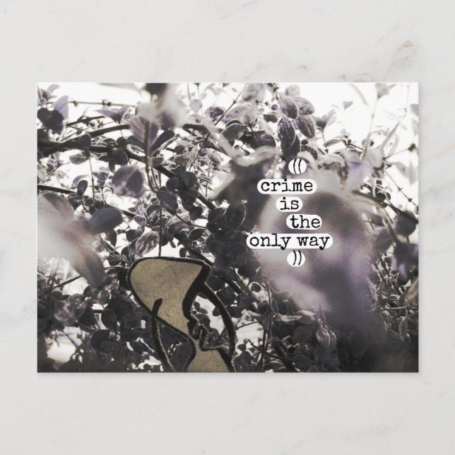 Cartão Postal o crime é a única forma (Frente)