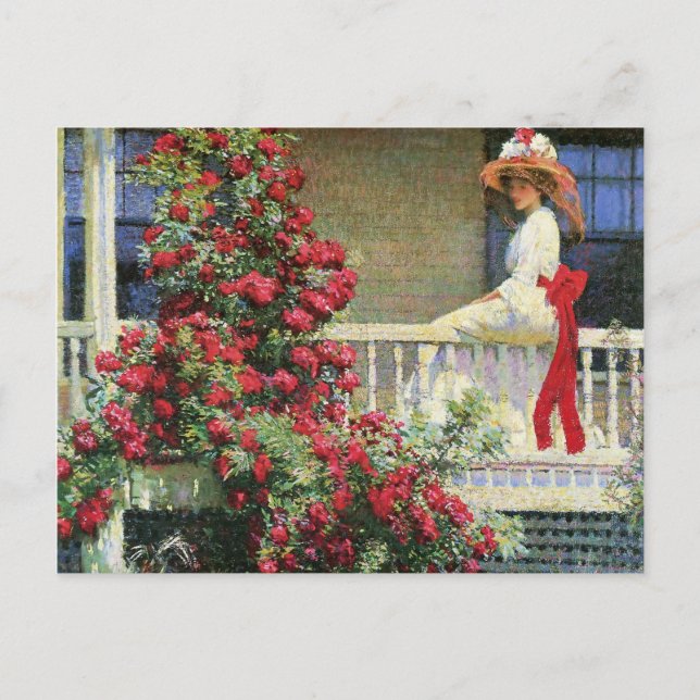 Cartão Postal O Crimson Rambler Philip Hale Fine Art (Frente)