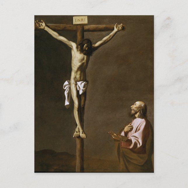 Cartão Postal O Cristo Crucificado com um Pintor (Frente)