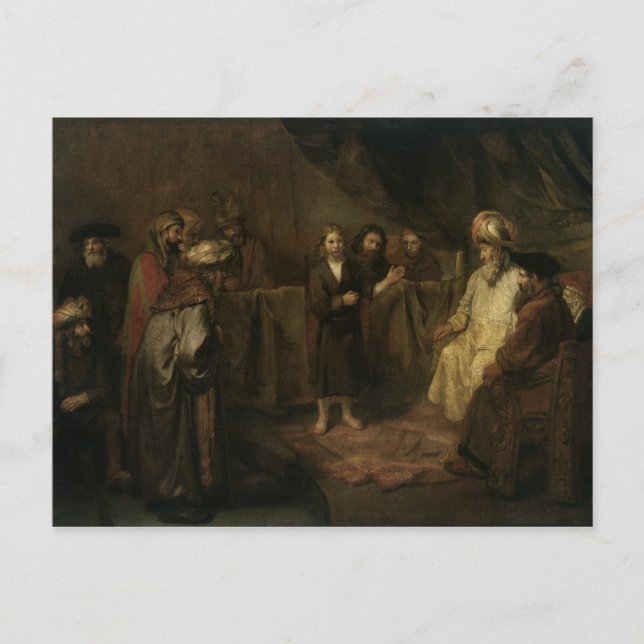 Cartão Postal O Cristo da Criança no Templo (Frente)