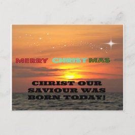 Cartão Postal O cristo nosso salvador era nascido hoje!
