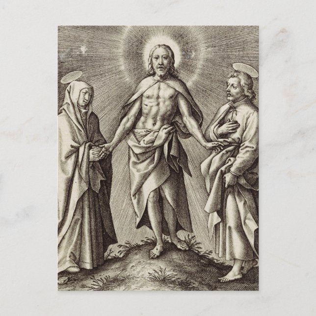 Cartão Postal O Cristo Retreen fica em uma colina (Frente)