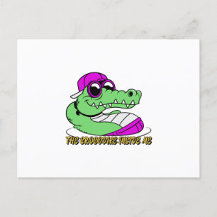 Cartão Postal O Crocodilo dentro linda design