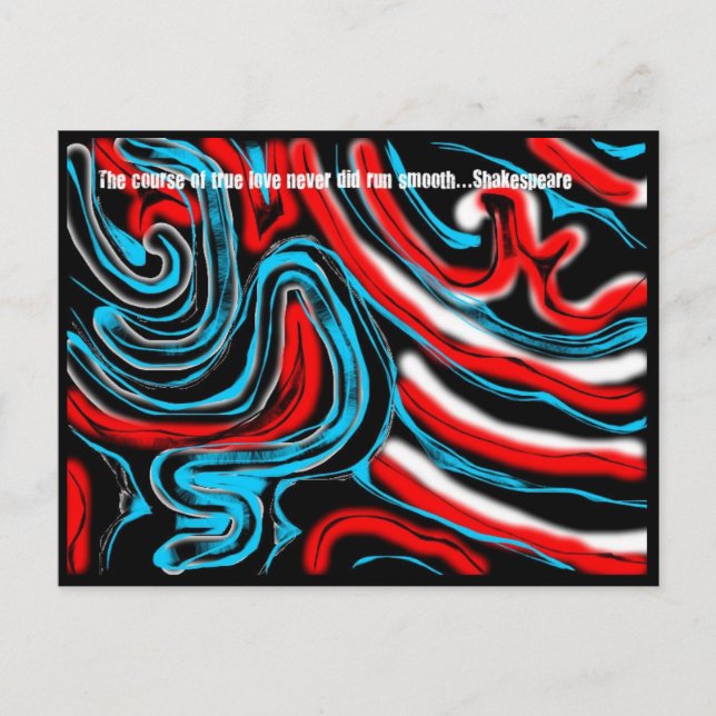 Cartão Postal O curso do verdadeiro amor... (Frente)