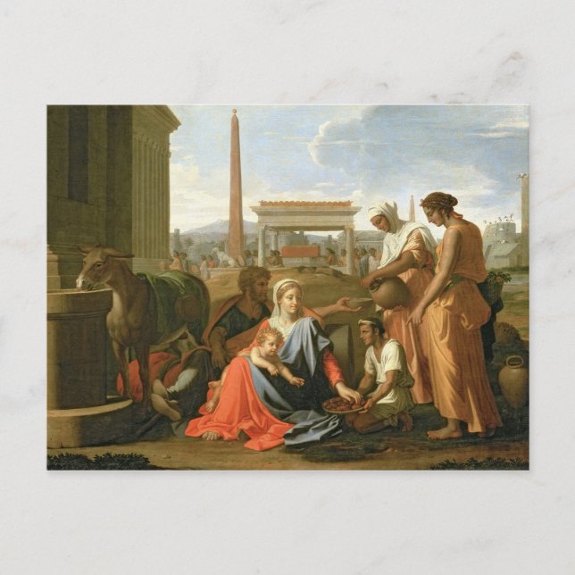 Cartão Postal O Descanso no Voo para o Egito (Frente)