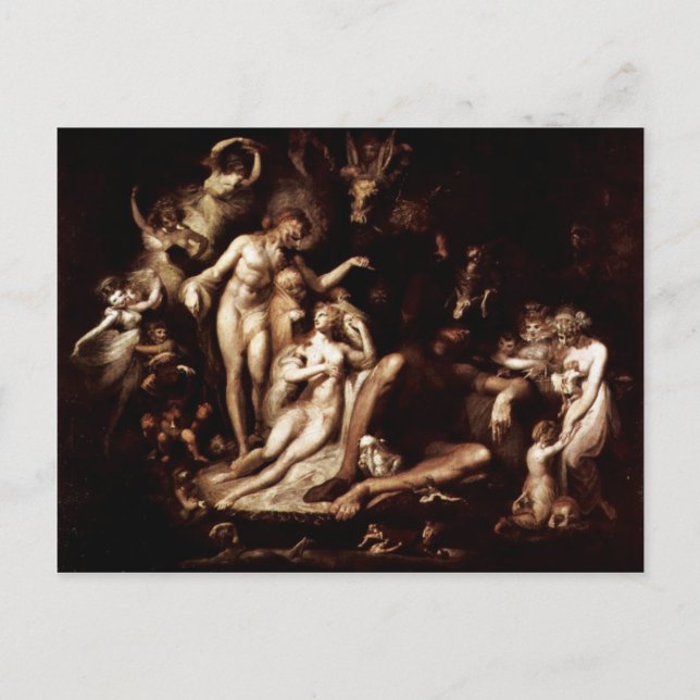 Cartão Postal O Despertar Da Rainha Fada Titania Por Füssli (Frente)