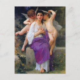 Cartão Postal O despertar do coração por Bouguereau