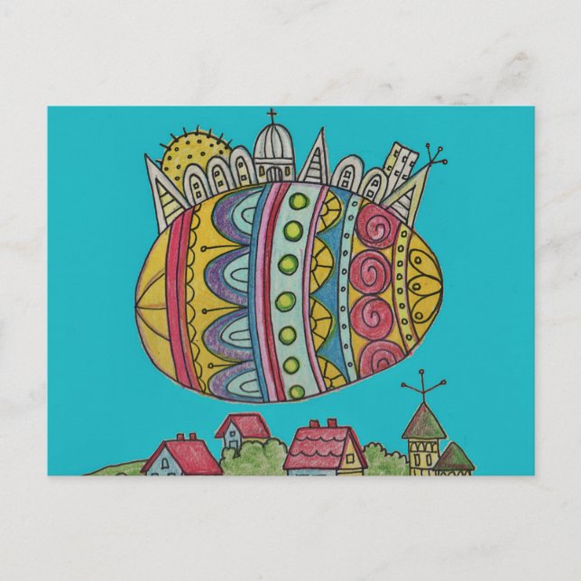 Cartão Postal O destino da arte popular mundial ucraniana (Frente)