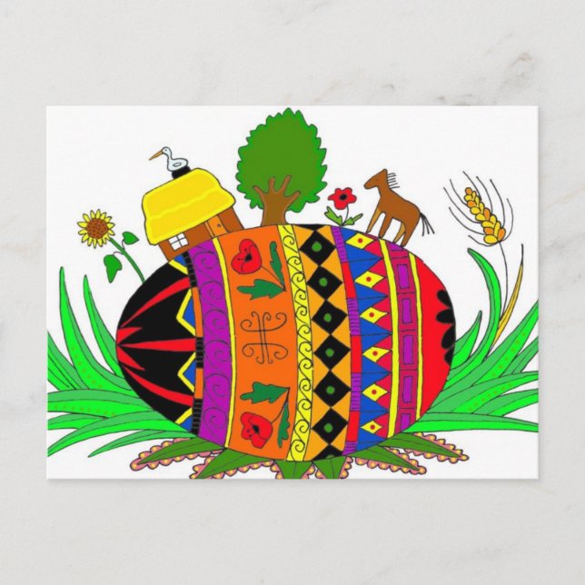 Cartão Postal O destino da arte popular mundial ucraniana (Frente)