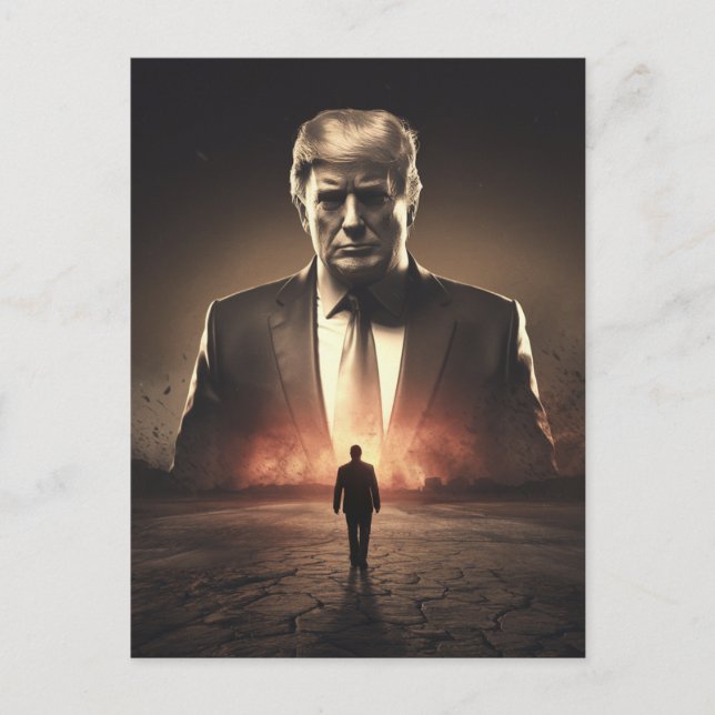 Cartão Postal O Destruidor Americano em um Deserto Pelado Sol (Frente)