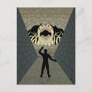 Cartão Postal O Devorador Vem Arte de Terror Estranho