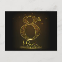 O dia das mulheres no preto e no ouro