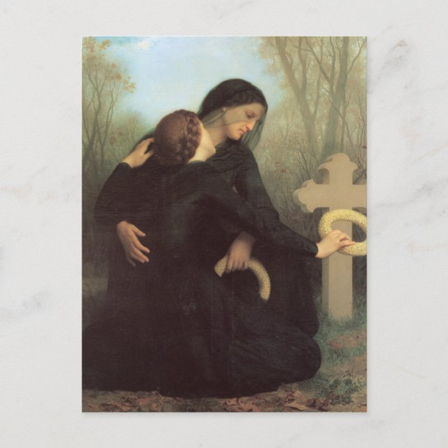 Cartão Postal O Dia dos Mortos por William Adolphe Bouguereau (Frente)