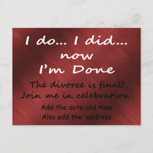 Cartão Postal O Divórcio está Concluído