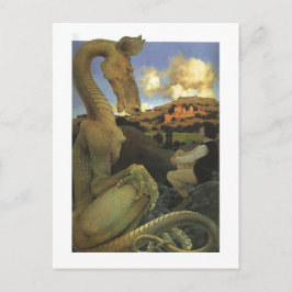 Cartão Postal O Dragão Relutante, Maxfield Parrish Fine
