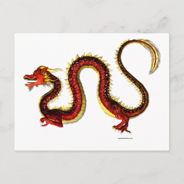 Cartão Postal O Dragão Ruby (Frente)