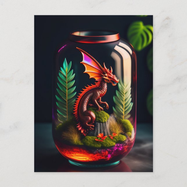 Cartão Postal O Dragão Terrarium | Arte Digital (Frente)