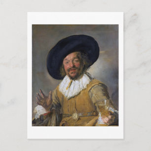 Cartão Postal O Drinker Feliz, Frans Hals, 1628-1630