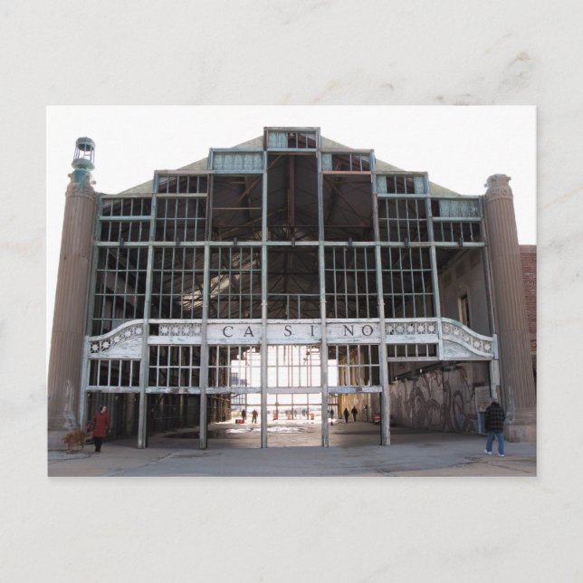 Cartão Postal O edifício Casino, Asbury Park NJ (Frente)
