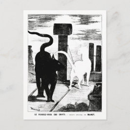 Cartão Postal O Encontro Dos Gatos - Édouard Manet - Cat Art