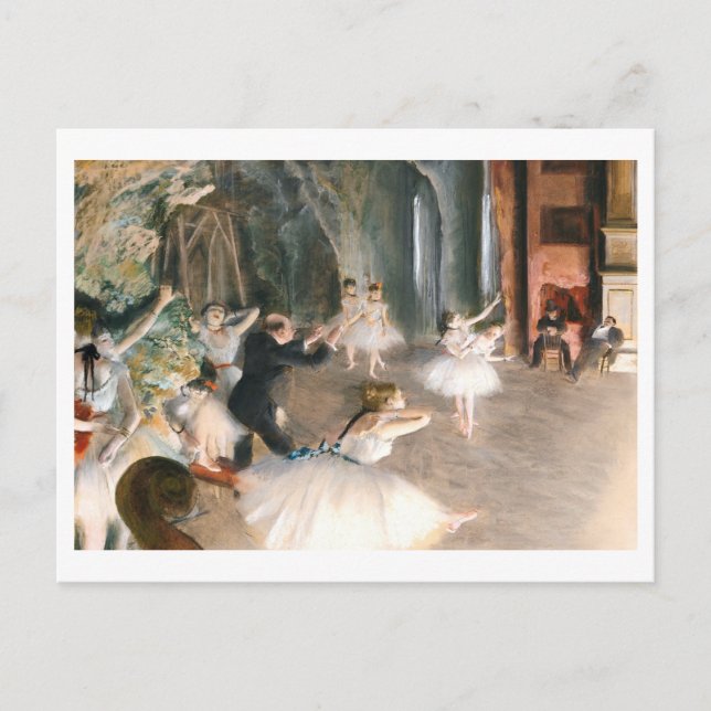 Cartão Postal O ensaio (1874) Edgar desgaseifica (Frente)