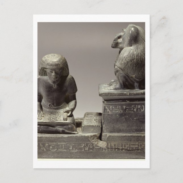 Cartão Postal O escriba real Nebmertuf escrevendo sob o próte (Frente)