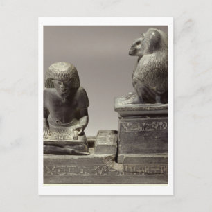 Cartão Postal O escriba real Nebmertuf escrevendo sob o próte