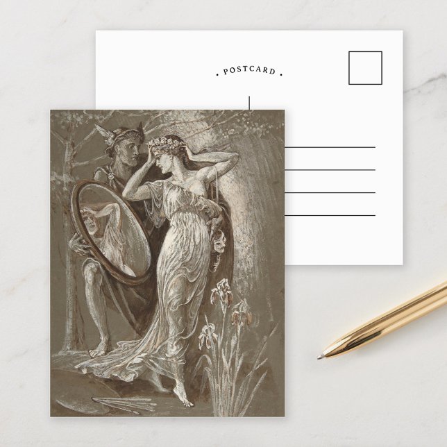 Cartão Postal O espelho de Vênus | Walter Crane (Criador carregado)