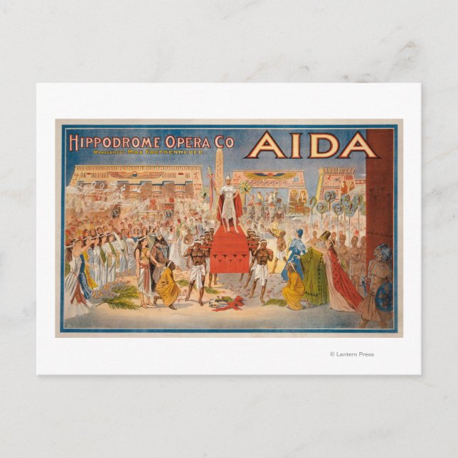 Cartão Postal O espetáculo Aida Theatration Poster (Frente)