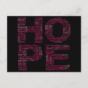 Cartão Postal O Espírito da Esperança (Texto Rosa)