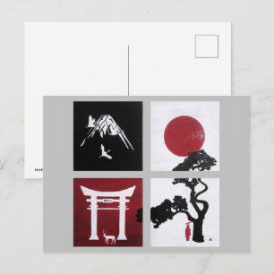 Cartão Postal O Espírito Japonês Pintura por Alfred Fox