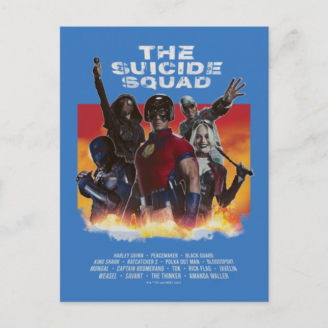 Cartão Postal O Esquadrão Suicida | Poster de Filme em Estilo Re (Frente)