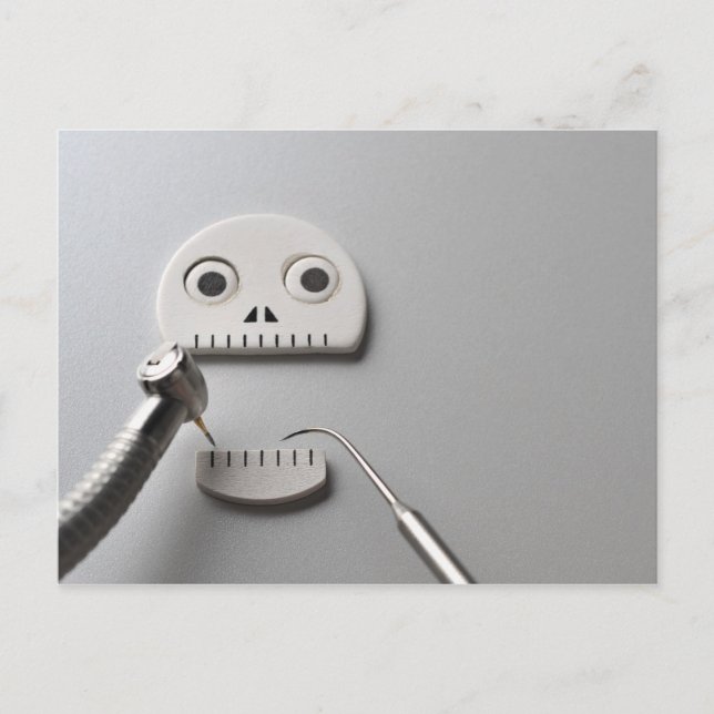 Cartão Postal O esqueleto que é utilizado para o tratamento dent (Frente)