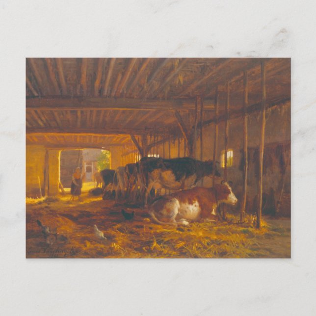 Cartão Postal O estábulo de Vaca, século XIX (Frente)
